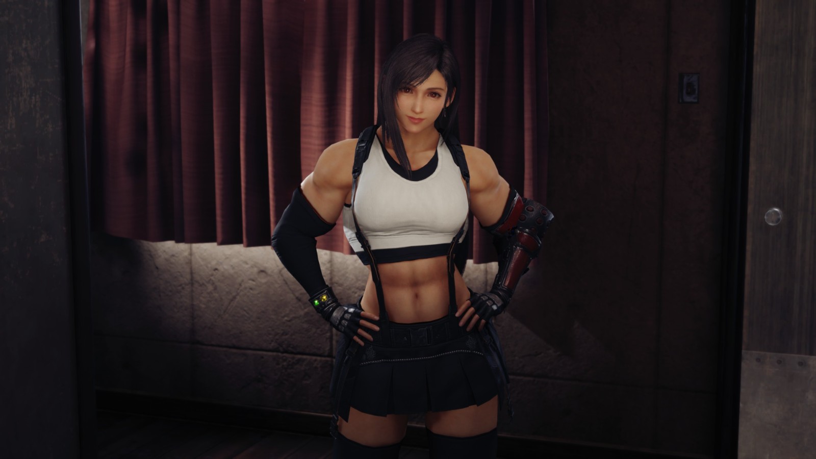 玩家发布《最终幻想7重制版》蒂法肌肉Mod 看起来就像个金刚芭比