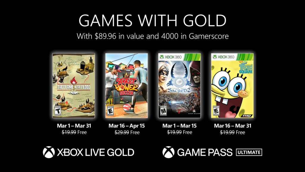 Xbox公布3月份金会员免费游戏阵容 可解锁4000点成就分数